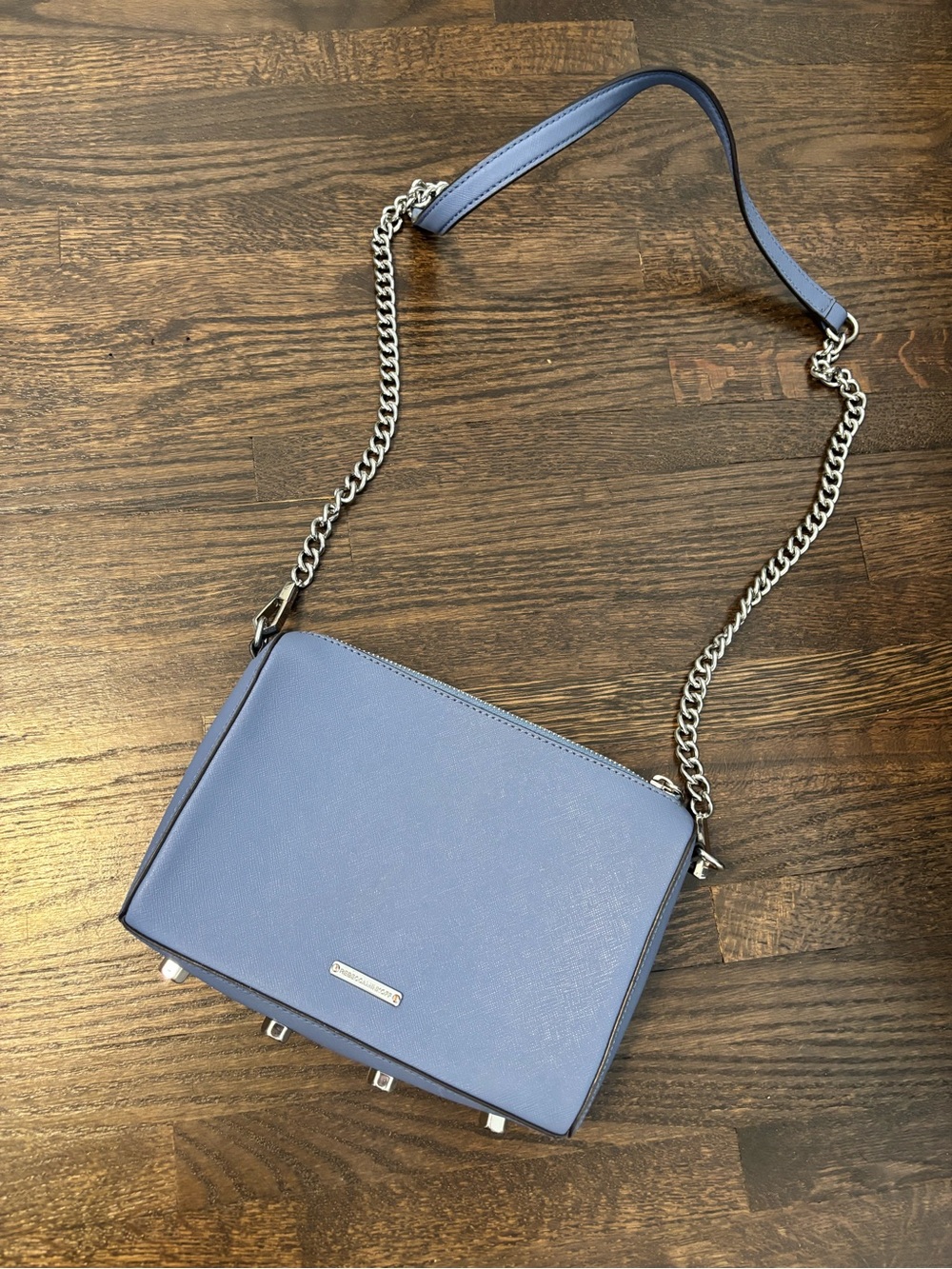 Rebecca Minkoff Blue Leather Chain-Handle Crossbody Bag